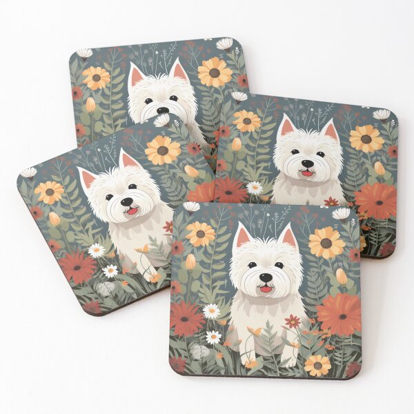 Item preview, Floral Canvases: Painted Westie Serenity designed and sold by PureGlee.