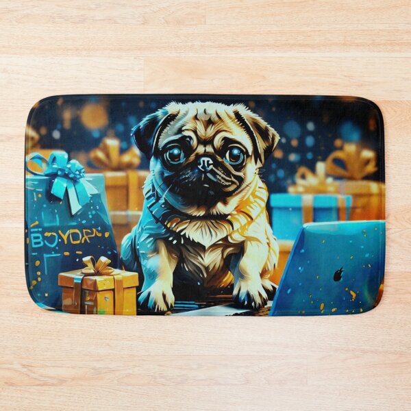 Item preview, Pug HAPPY HOLIDAYS 63 CYBER MONDAY  designed and sold by RedBluffTraders.