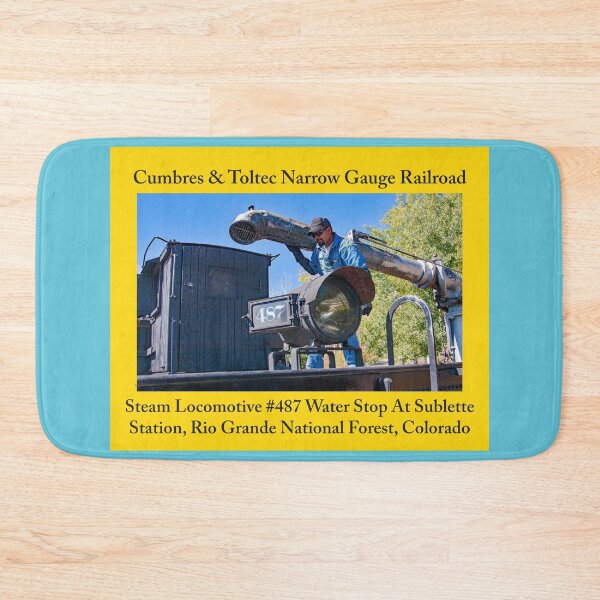Item preview, Steam Trains As Home Decor: Stickers, Magnets, Desk Mats, Mouse Pads, Pillows, Totes, Mugs, Wall Art, Comforters, Shower Curtains, Clocks, Art Prints, Throw Blankets, Bath Mats, Jigsaw Puzzles & More designed and sold by MoreEZUSA-Here.