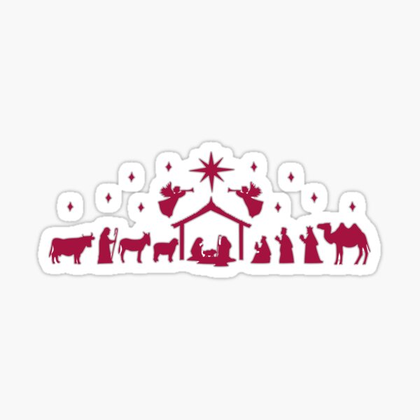 Item preview, Nativity Scene in red designed and sold by Dominion Artworks.