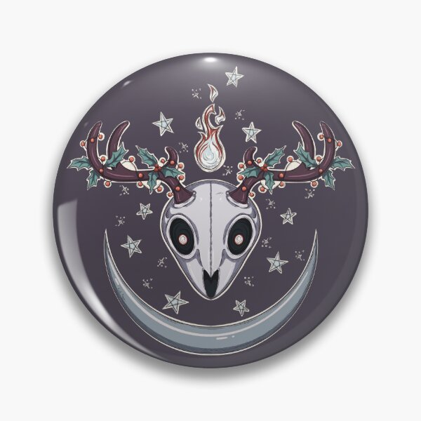Item preview, Spooky Yule Crescent Moon Cool Tones | Cute Deer Skull designed and sold by Karli Mogen.