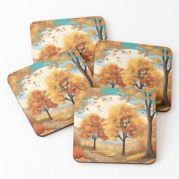 Item preview, Autumn trees in sfumato art style. designed and sold by WildLadyWood.