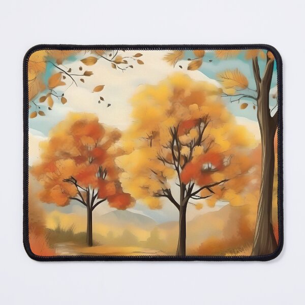 Item preview, Autumn trees in sfumato art style. designed and sold by WildLadyWood.