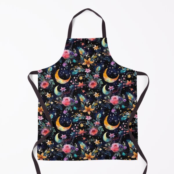 Item preview, Witchy Celestial Night Garden in Alcohol Ink - Seamless Pagan Pattern designed and sold by ThreeHaresMedia.