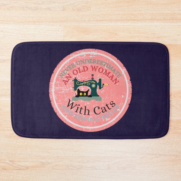 Item preview, Never Underestimate An Old Woman With Cats And Sewing Skills Old Woman Funny Gifts designed and sold by Wiss2Arts.