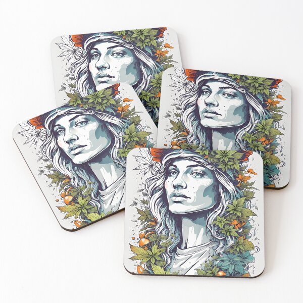 Item preview, Mushy Head Lady, Forest Goddess designed and sold by wojysmokes.