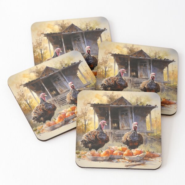 Item preview, Turkeys at Thanksgiving table designed and sold by Sp3ctrumOfColor.