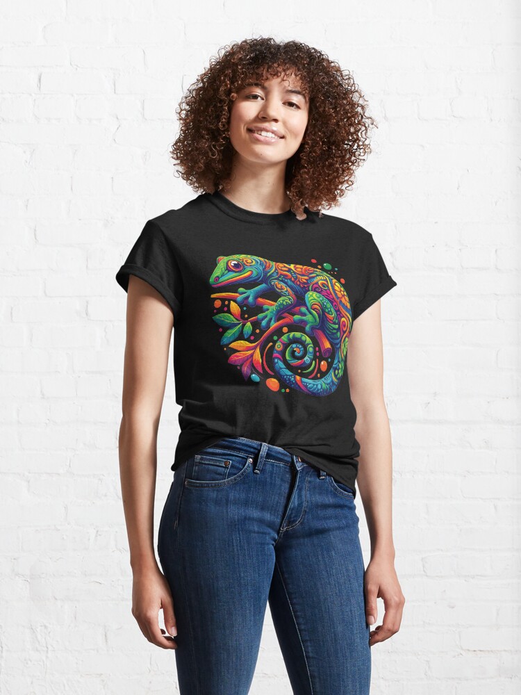 Thumbnail 4 of 7, Classic T-Shirt, Tropical Gecko designed and sold by heartsake.