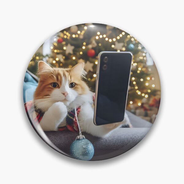 Item preview, The cat watching the Christmas messages designed and sold by GatoTienda.