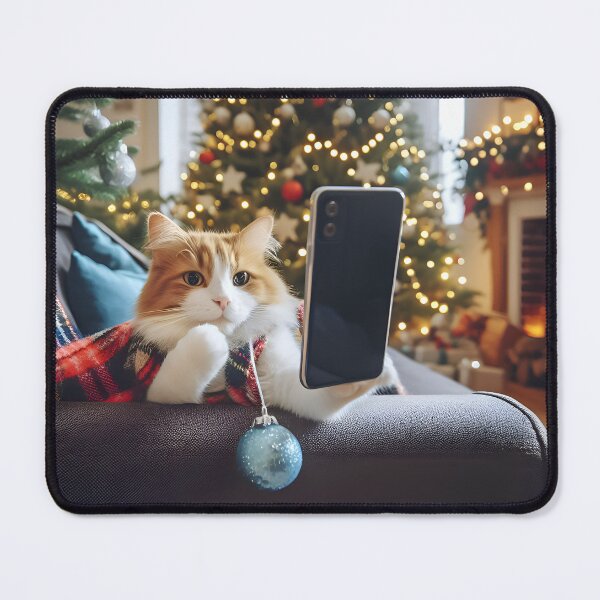 Item preview, The cat watching the Christmas messages designed and sold by GatoTienda.