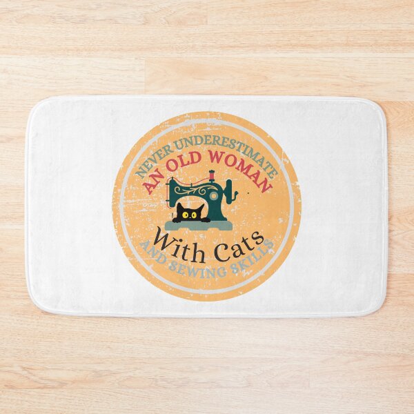 Item preview, Never Underestimate An Old Woman With Cats And Sewing Skills Old Woman Funny Gifts designed and sold by Wiss2Arts.