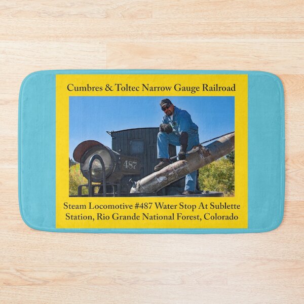 Item preview, Steam Trains As Home Decor: Stickers, Magnets, Desk Mats, Mouse Pads, Pillows, Totes, Mugs, Wall Art, Comforters, Shower Curtains, Clocks, Art Prints, Throw Blankets, Bath Mats, Jigsaw Puzzles & More designed and sold by MoreEZUSA-Here.