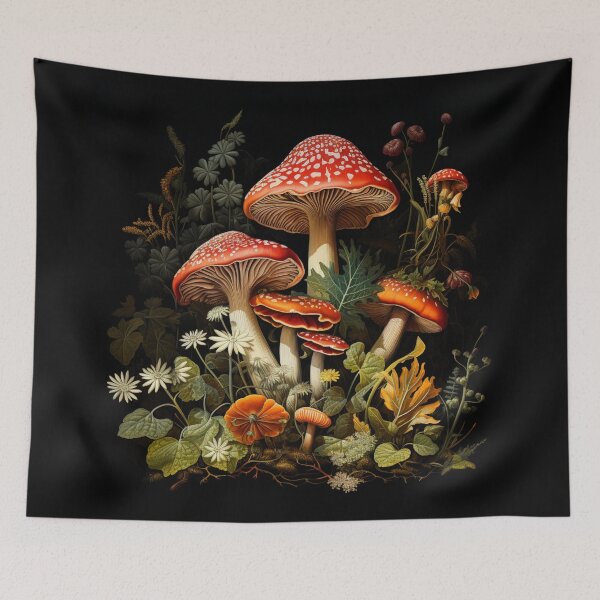 Item preview, Red Mushroom Fairycore Enchanted Mushroom Forest Shroom Psychedelic Mushroom designed and sold by OliveAndSnow.