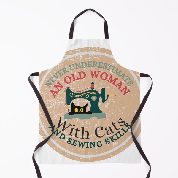 Item preview, Never Underestimate An Old Woman With Cats And Sewing Skills Old Woman Funny Gifts designed and sold by Wiss2Arts.