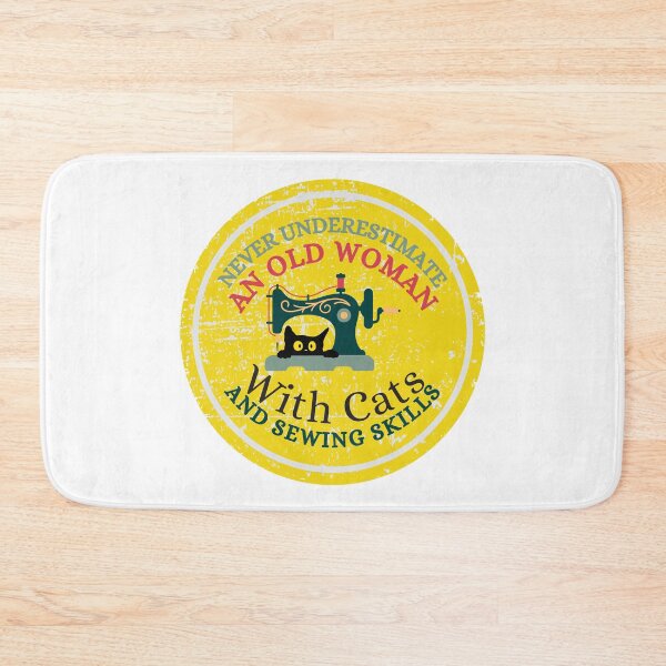 Item preview, Never Underestimate An Old Woman With Cats And Sewing Skills Old Woman Funny Gifts designed and sold by Wiss2Arts.