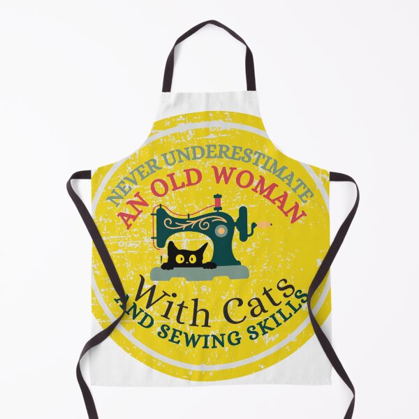 Item preview, Never Underestimate An Old Woman With Cats And Sewing Skills Old Woman Funny Gifts designed and sold by Wiss2Arts.