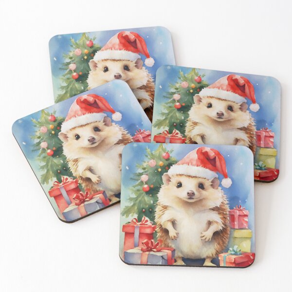 Item preview, Christmas Hedgehog Watecolour designed and sold by NikkiBear67.