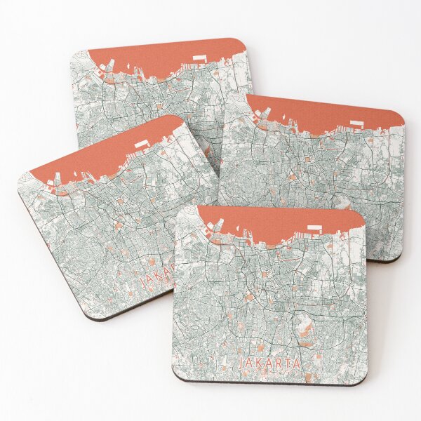 Item preview, Jakarta City Map of Indonesia  - Bohemian designed and sold by deMAP.