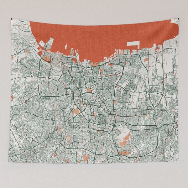 Item preview, Jakarta City Map of Indonesia  - Bohemian designed and sold by deMAP.