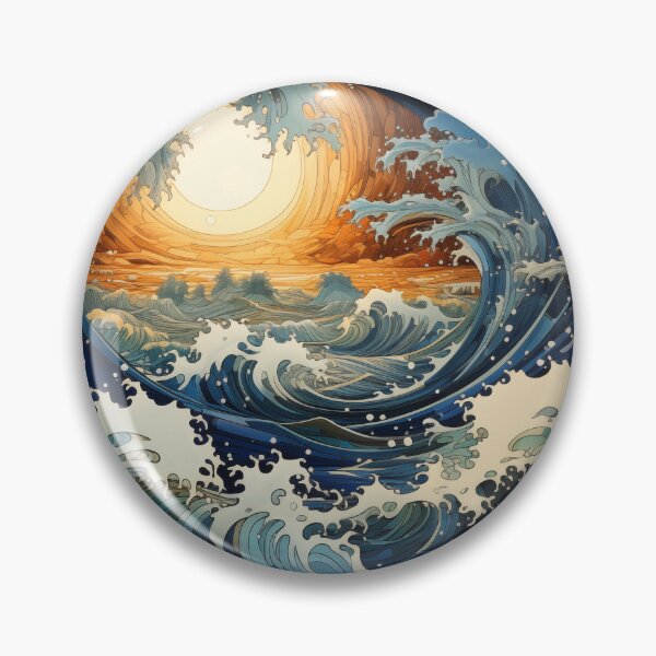 Item preview, stormy ocean under the moon designed and sold by AGBazaar.