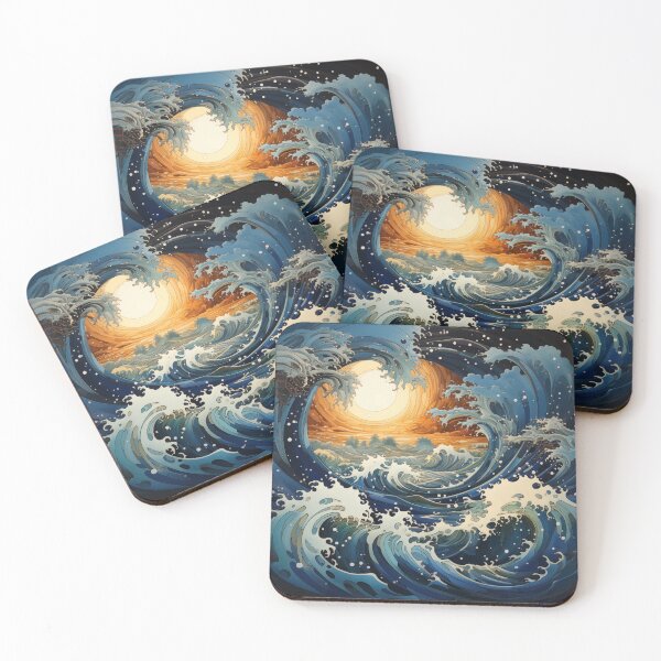 Item preview, stormy ocean under the moon designed and sold by AGBazaar.