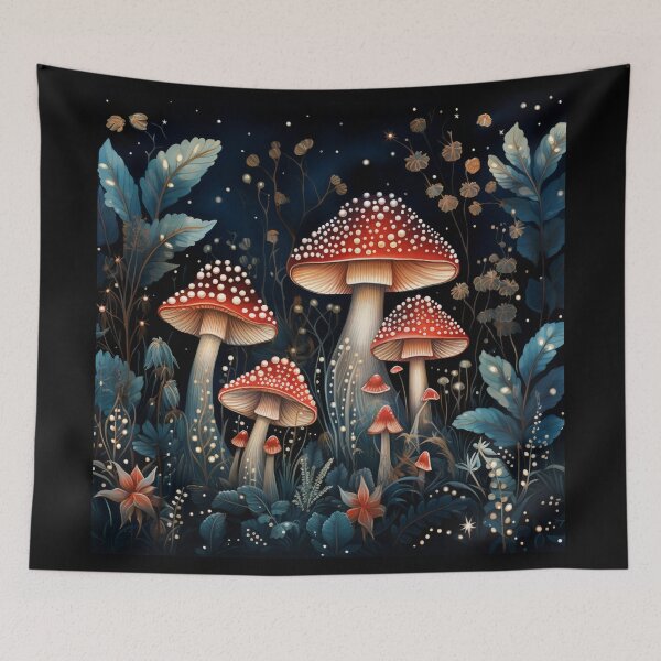 Item preview, Electric Forest Red Mushroom Fairycore Enchanted Mushroom Forest Shroom Psychedelic Mushroom designed and sold by OliveAndSnow.