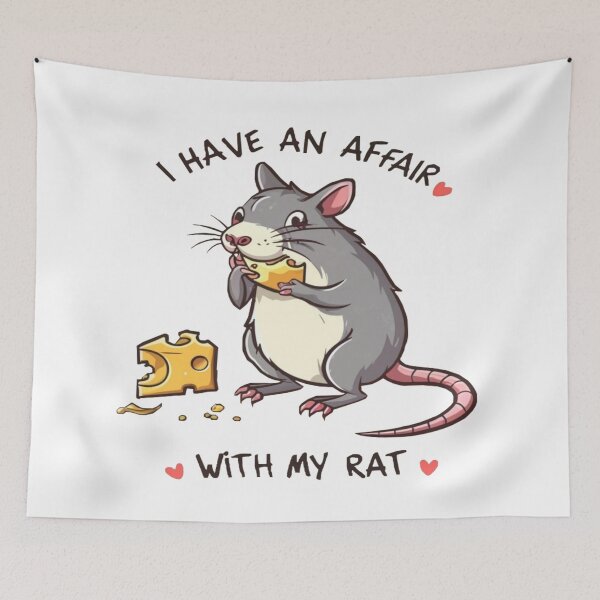 Item preview, Charming Rat: Embrace Cheese-Loving Style, I Have an Affair with My Rat! designed and sold by Sensepiphoria.