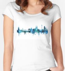Köln Deutschland Skyline Tailliertes Rundhals-Shirt