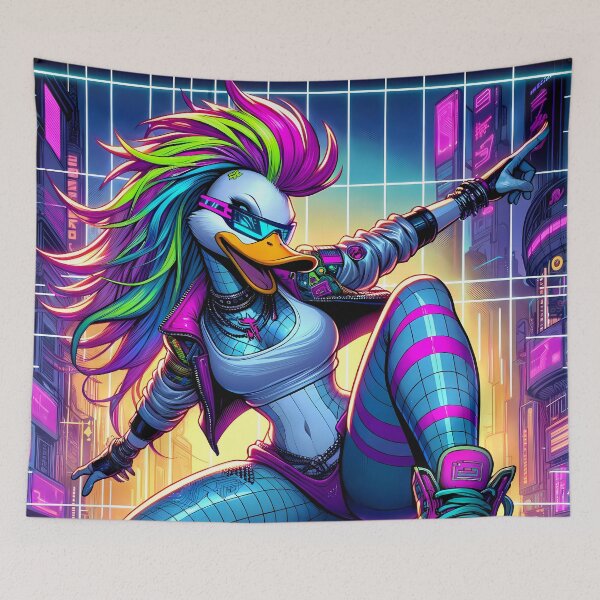 Item preview, CyberPunk Duck Diva designed and sold by slothsandducks.