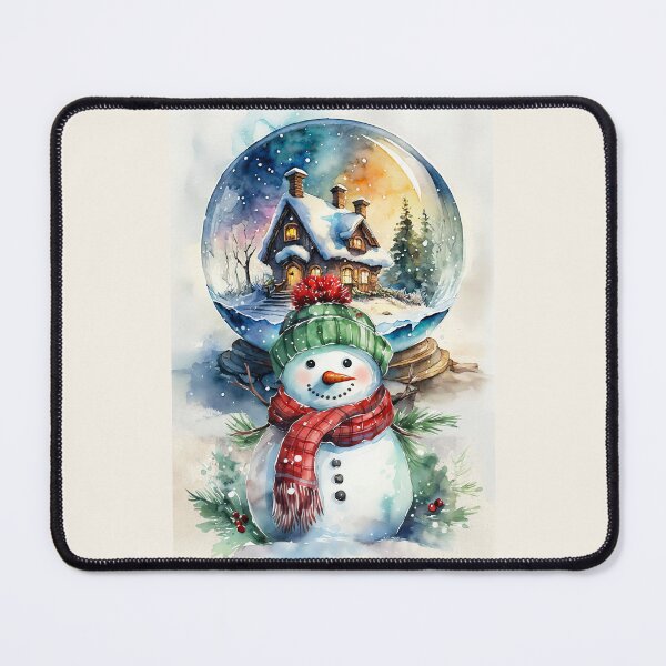 Item preview, CHRISTMAS SNOWMAN ESCAPES THE GLOBE designed and sold by Tammera.