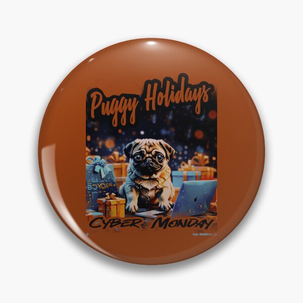 Item preview, Pug HAPPY HOLIDAYS 63 CYBER MONDAY PUGGY HOLIDAYS designed and sold by RedBluffTraders.