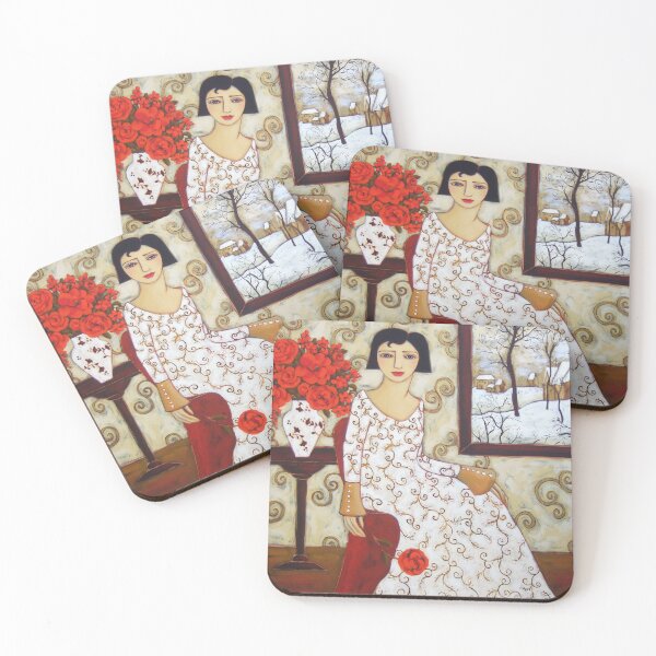 Item preview, Woman with Winter Landscape & Rose designed and sold by Karen Rieger.