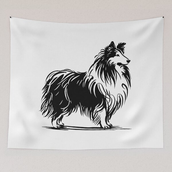 Item preview, Stick Figure of a cute sheltie dog designed and sold by welshdesigns.