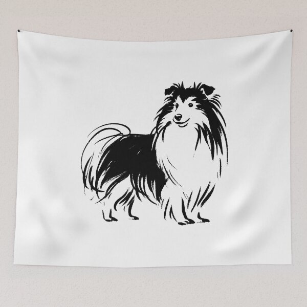 Item preview, Stick Figure of a cute sheltie dog designed and sold by welshdesigns.