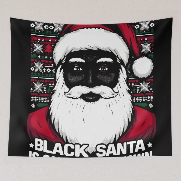 Item preview, Black Santa Is Coming To Town  designed and sold by KitonicTees.