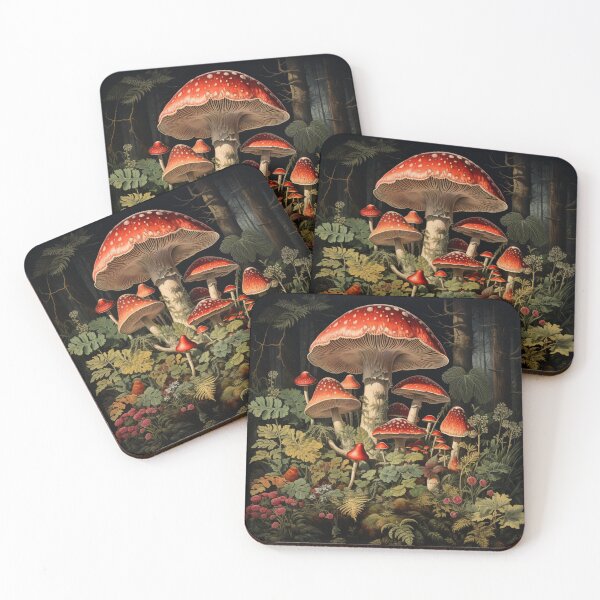 Item preview, Enchanted Mushroom Forest Shroom Psychedelic Mushroom Electric Forest Red Mushroom Fairycore  designed and sold by OliveAndSnow.