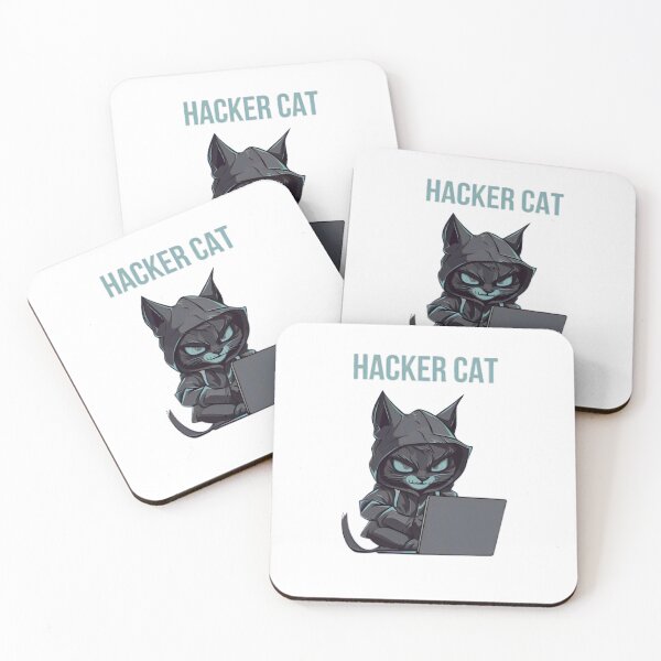 Item preview, Black Hacker Cat designed and sold by BomboStore.