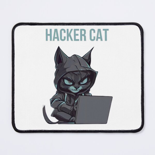 Item preview, Black Hacker Cat designed and sold by BomboStore.