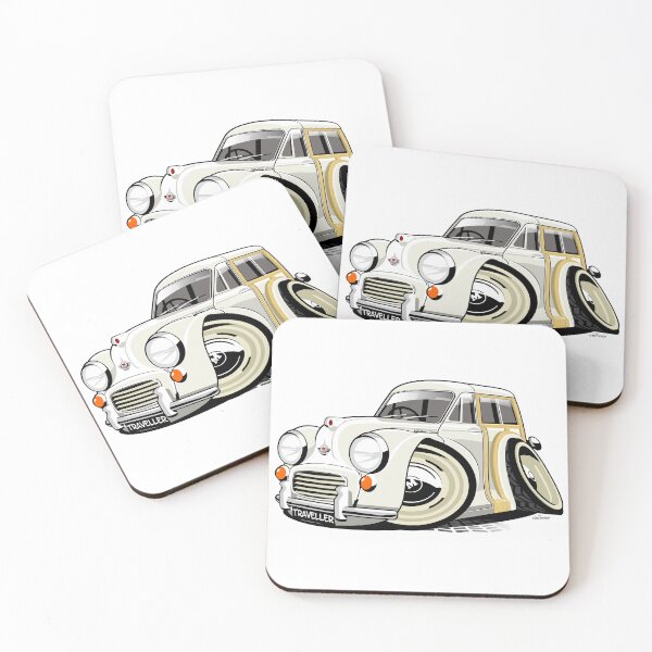 Item preview, Morris Minor Traveller caricature - old English white designed and sold by car2oonz.