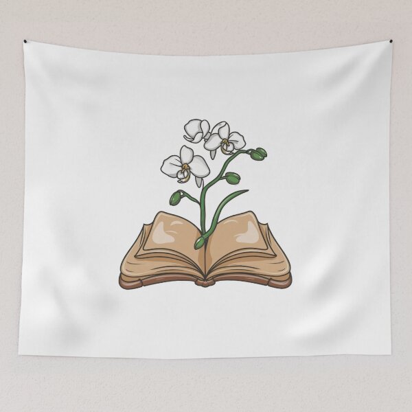 Item preview, Flowers Growing From Book | Three beautiful white orchid flowers designed and sold by CircinusStore.