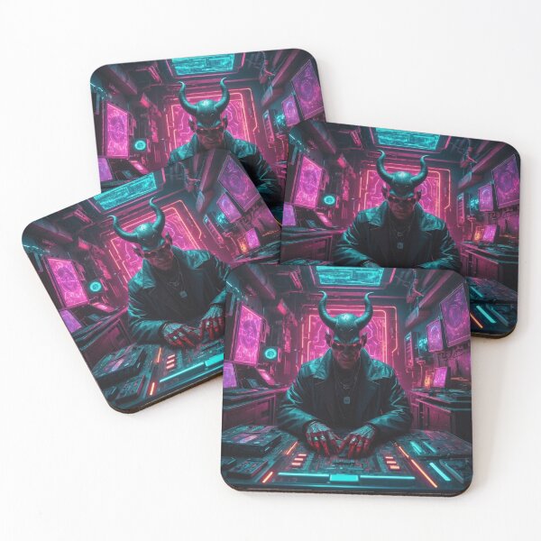 Item preview, Dark Cyberpunk Temptation: The Devil's Presence in a Matrix of Tech Allure designed and sold by luminamatrixart.