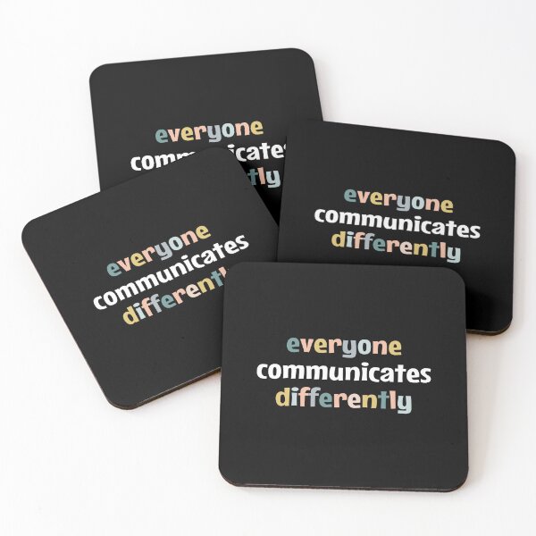 Item preview, Everyone Communicates Differently - Autism awareness designed and sold by MOONINSPIRATION.