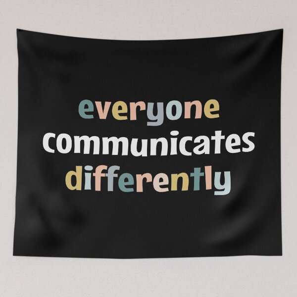 Item preview, Everyone Communicates Differently - Autism awareness designed and sold by MOONINSPIRATION.