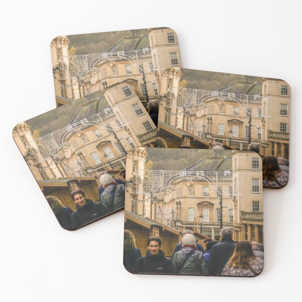 Item preview, Street photography of Christmas Market on Union St in cotswold city Bath designed and sold by Rowena Ko.