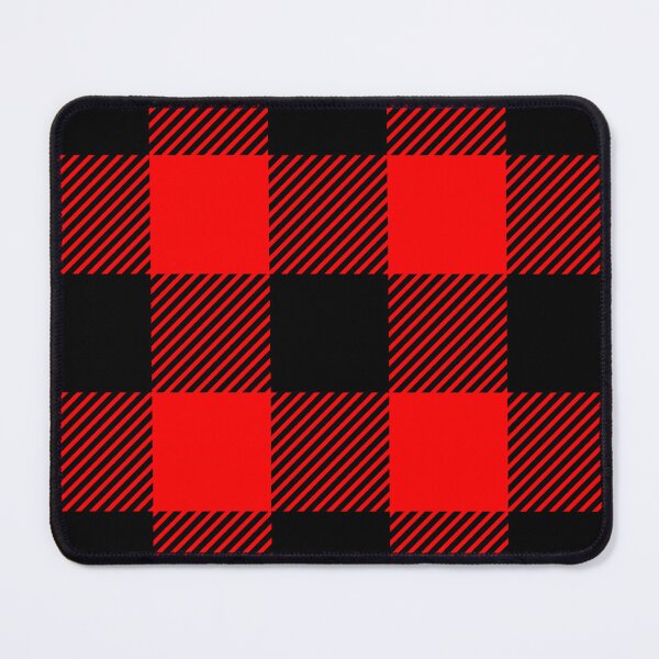 Item preview, Buffalo Plaid (Large Check) Black on Red designed and sold by Tree45.