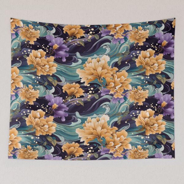 Item preview, Ethereal Florals in Midnight Hues designed and sold by kawaiidoodlesuk.