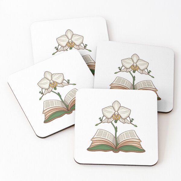 Item preview, Flowers Growing From Book | A beautiful white Orchid designed and sold by CircinusStore.