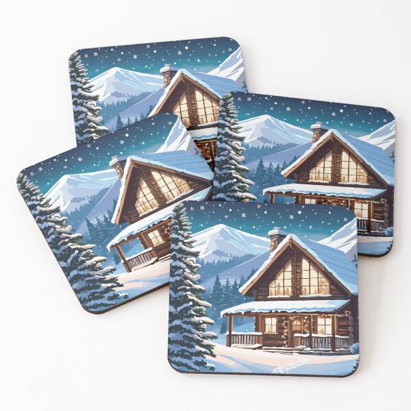 Item preview, Cozy Christmas Cabin Artwork designed and sold by Collision19.