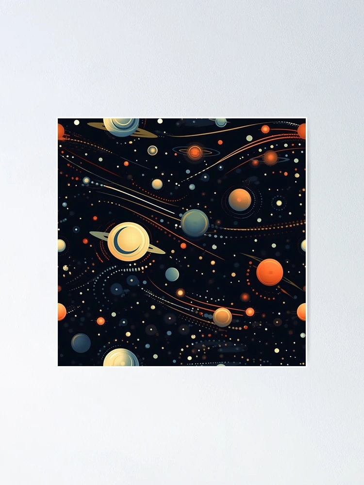 Thumbnail 1 of 3, Poster, Interstellar Pattern designed and sold by SideSignal.