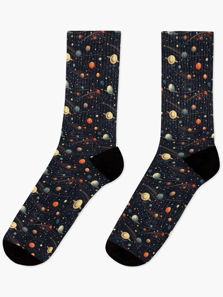 Thumbnail 1 of 5, Socks, Interstellar Pattern designed and sold by SideSignal.